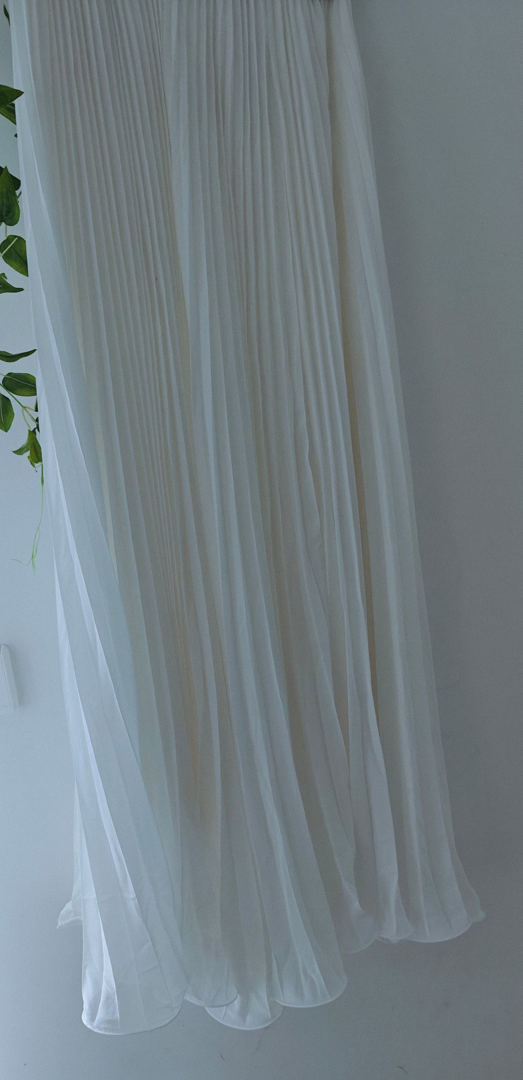 Jupe plissée vaporeuse blanche