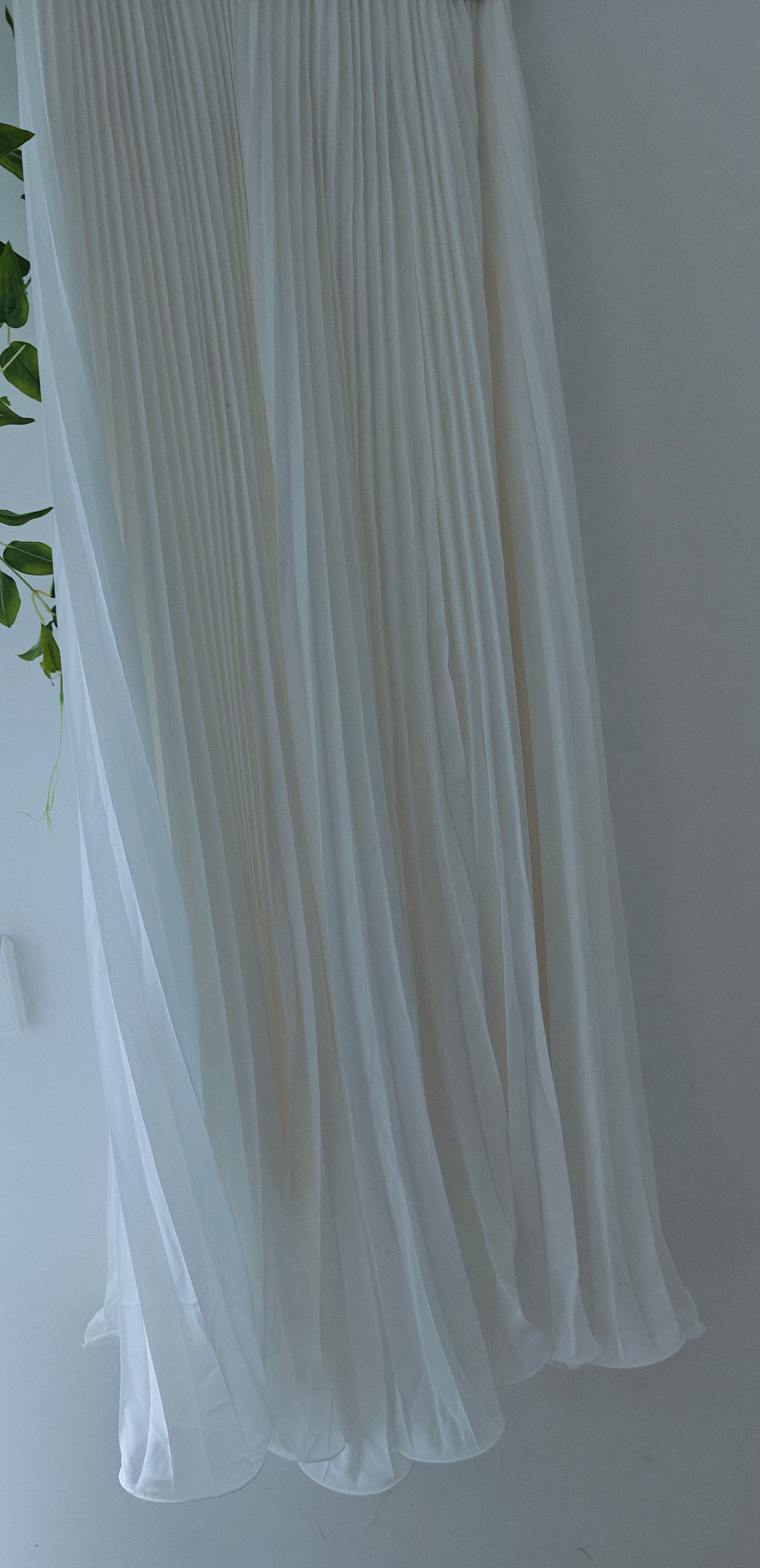 Jupe plissée vaporeuse blanche