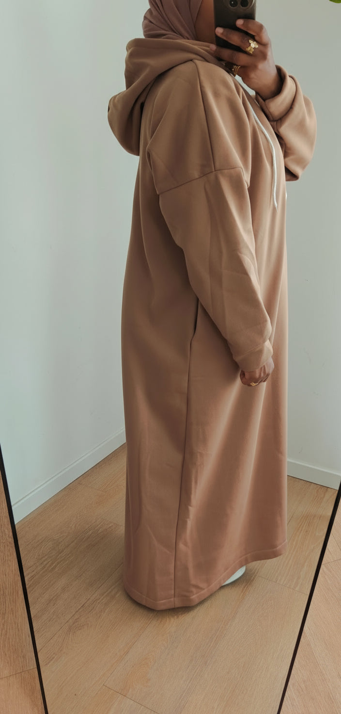 Robe sweat beige
