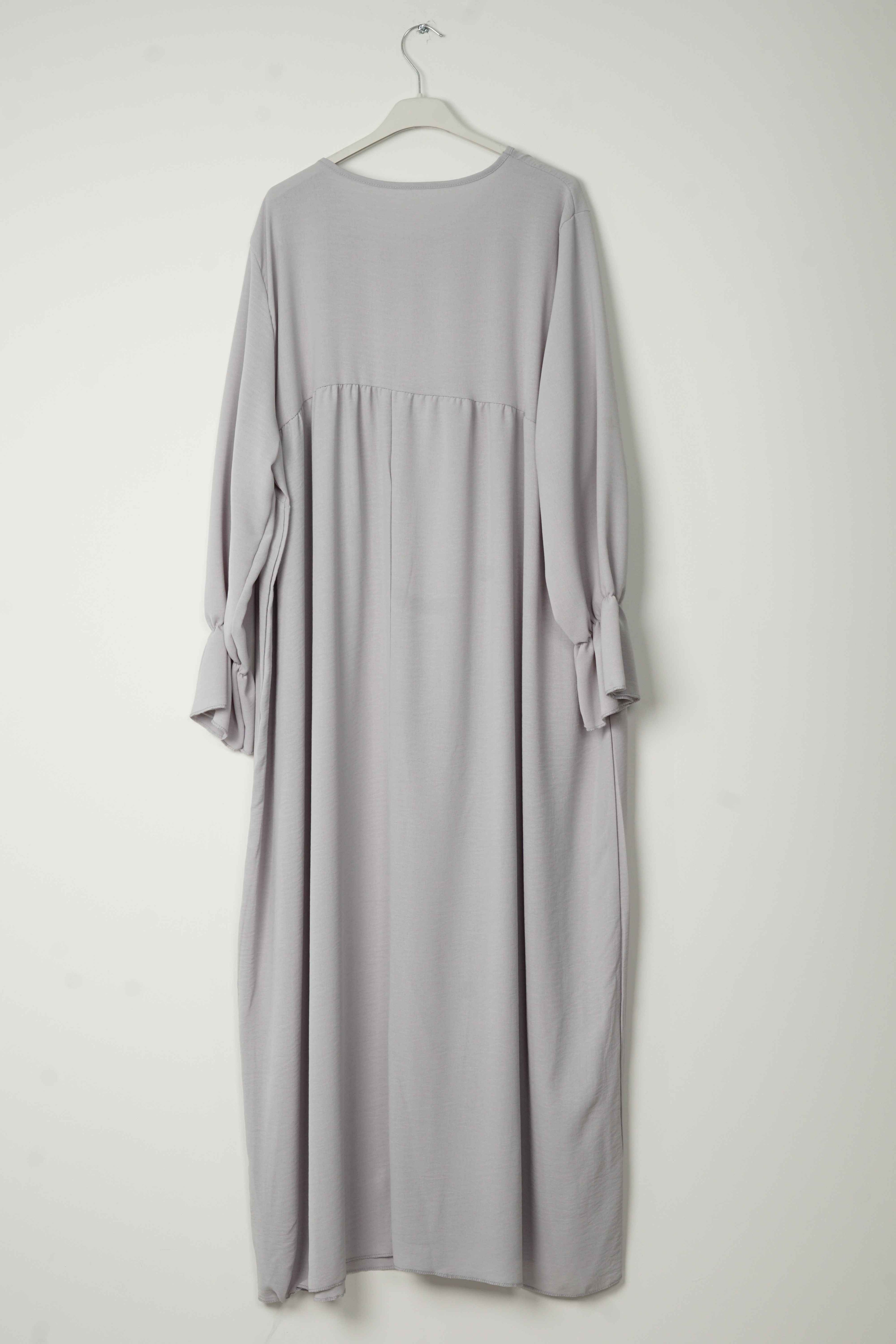 Abaya fluide Gris clair