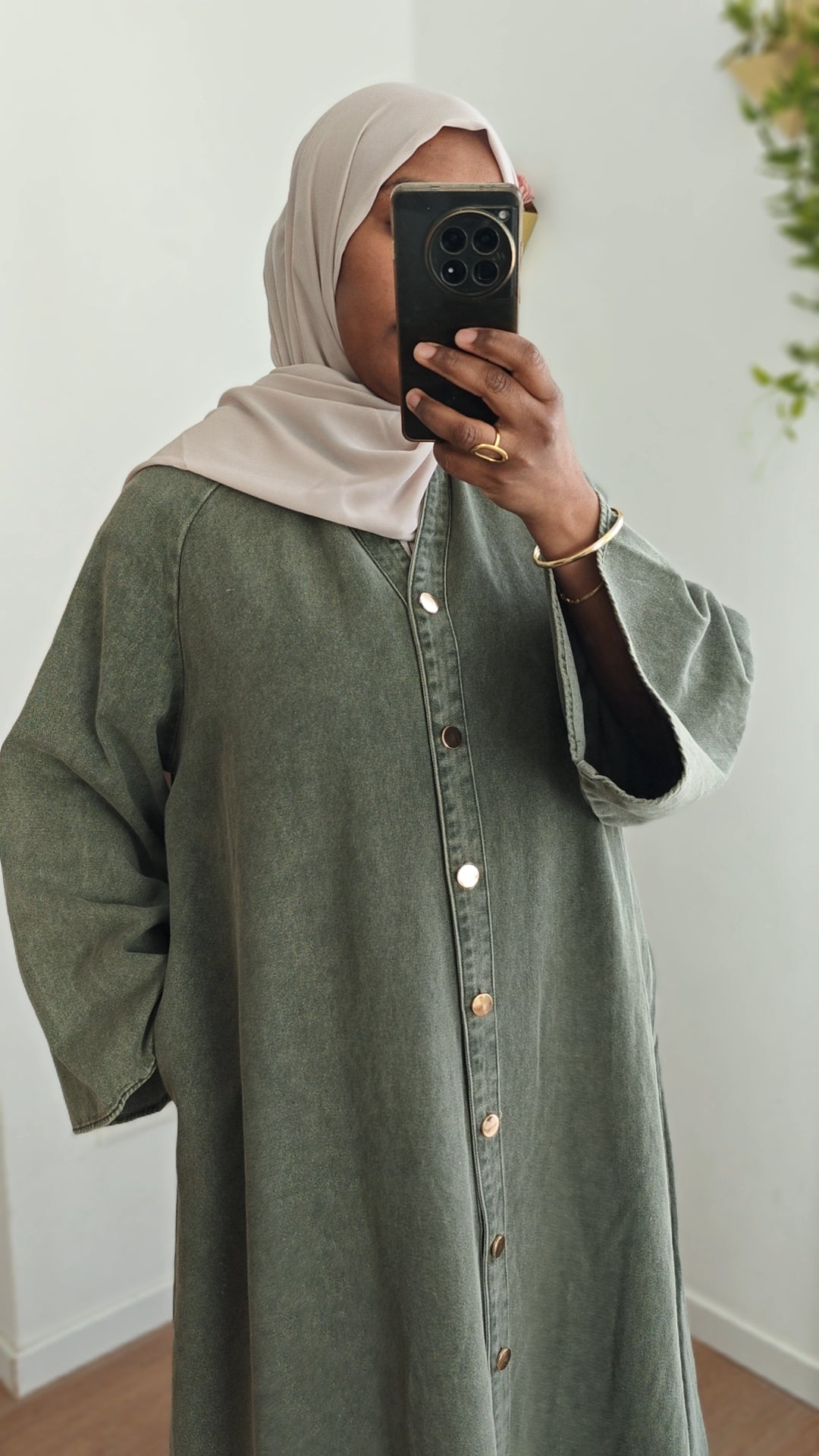 Robe Denim hana kaki