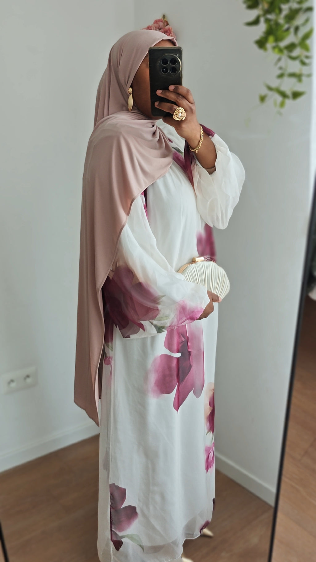 Robe Tulipe fluide mousseline violet