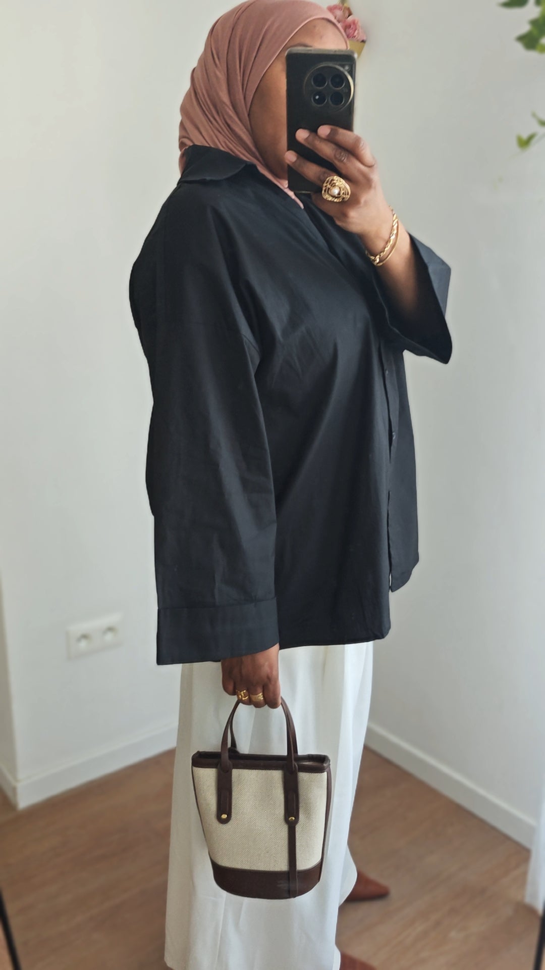 Chemise popline Ariji Noir