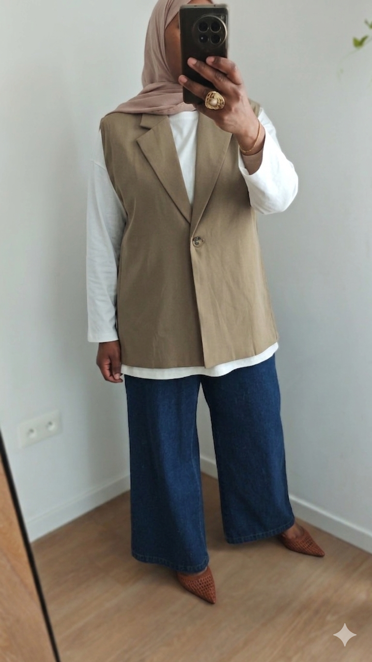 Blazer Cape sans manche Lila