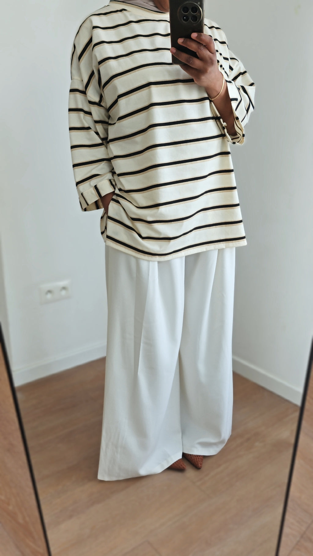 Pantalon palazzo blanc