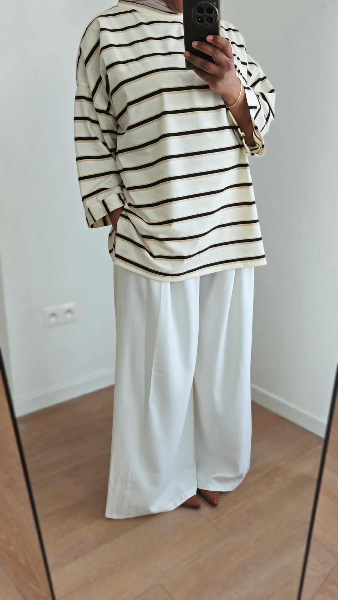 Pantalon palazzo blanc