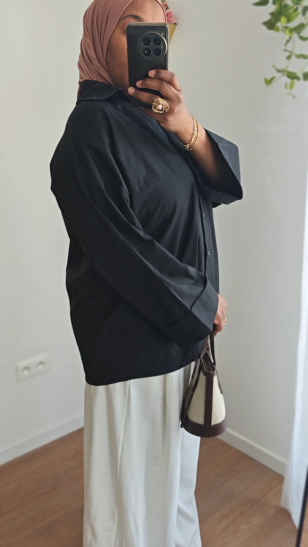 Chemise popline Ariji Noir