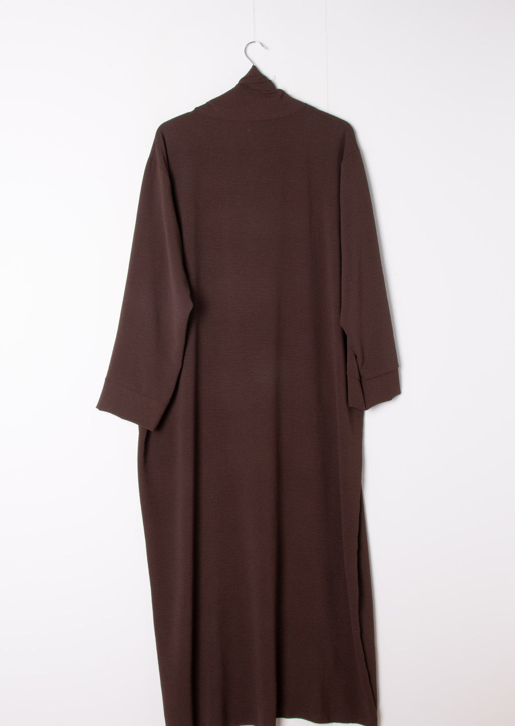 Abaya avec châle marron chocolat