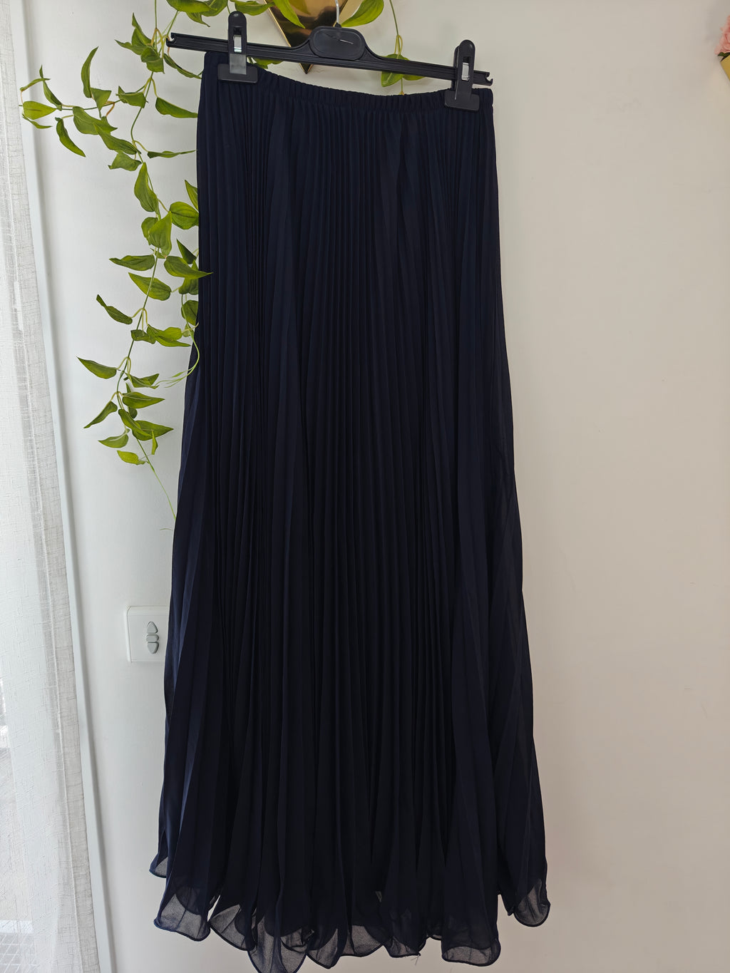 Jupe plissée vaporeuse Bleu Nuit