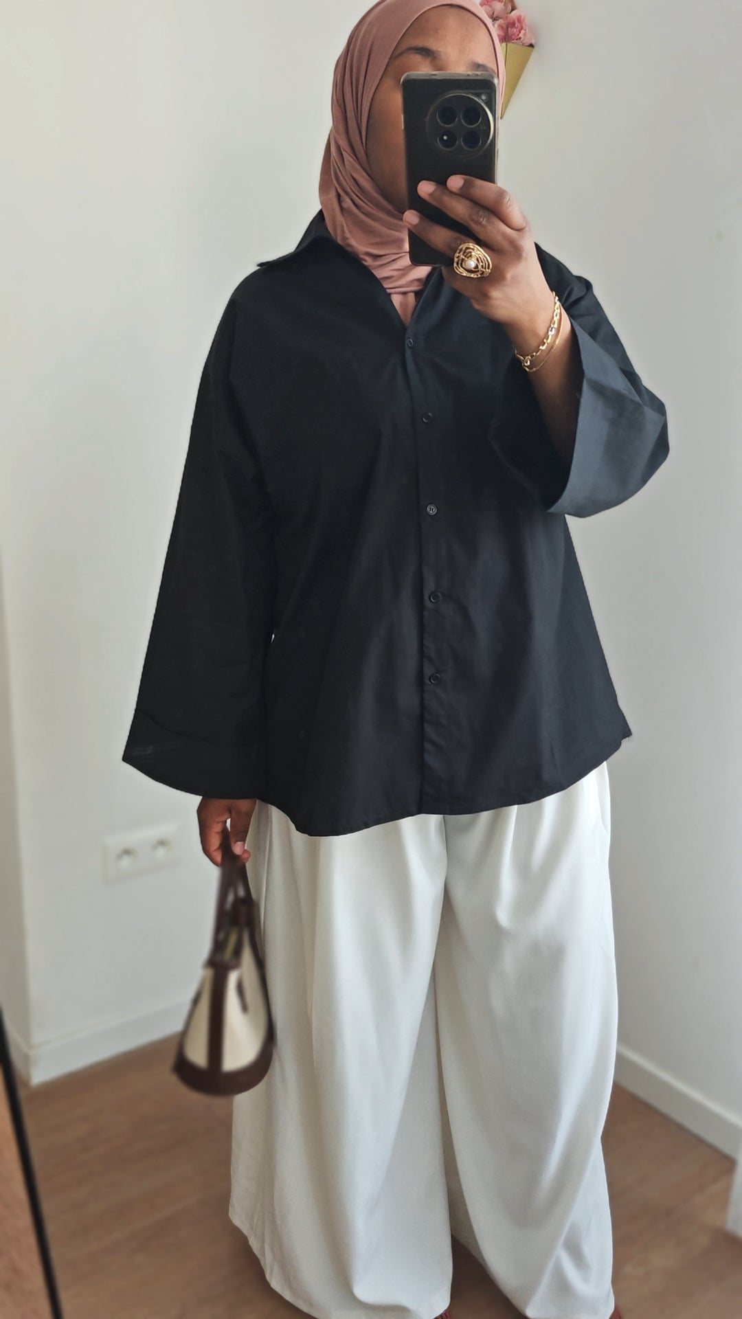 Chemise popline Ariji Noir